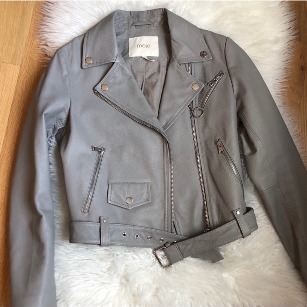 Maje Leather Moto Jacket- Like New!